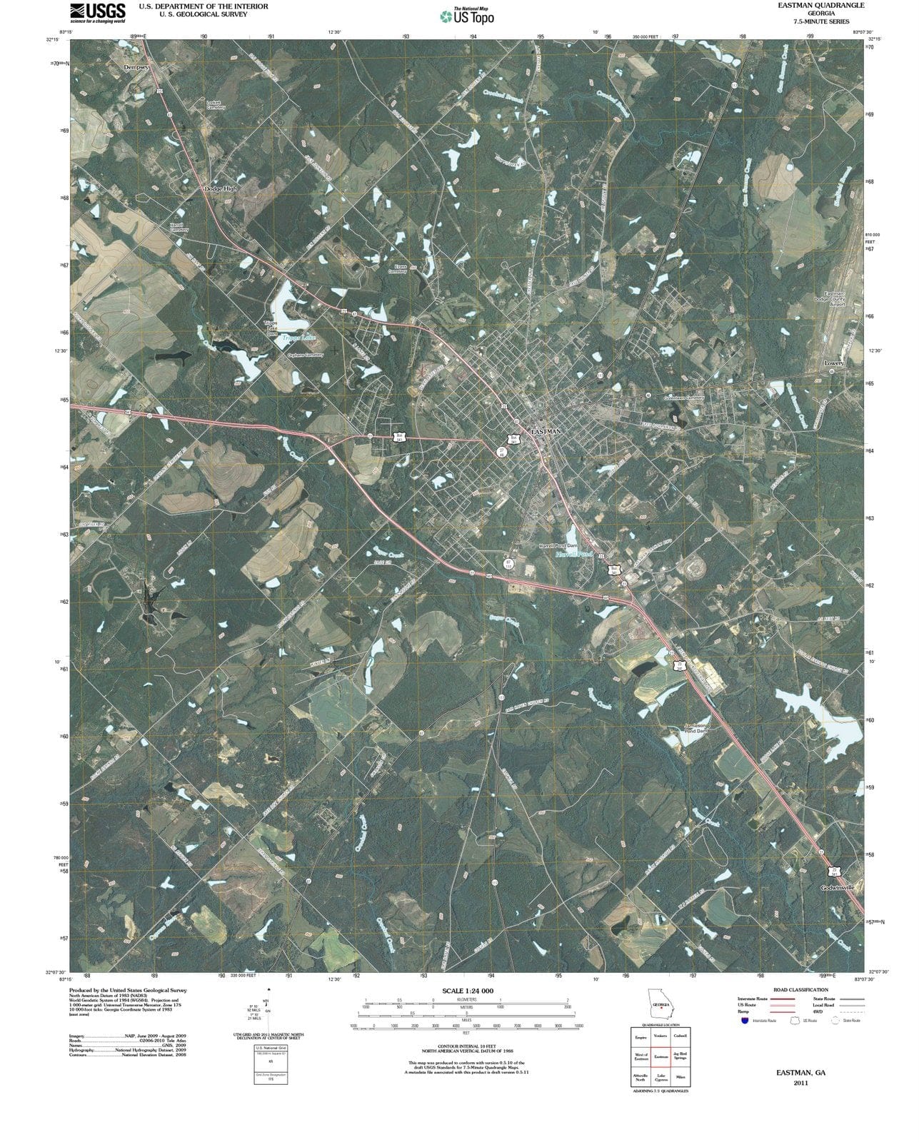 2011 Eastman, GA - Georgia - USGS Topographic Map