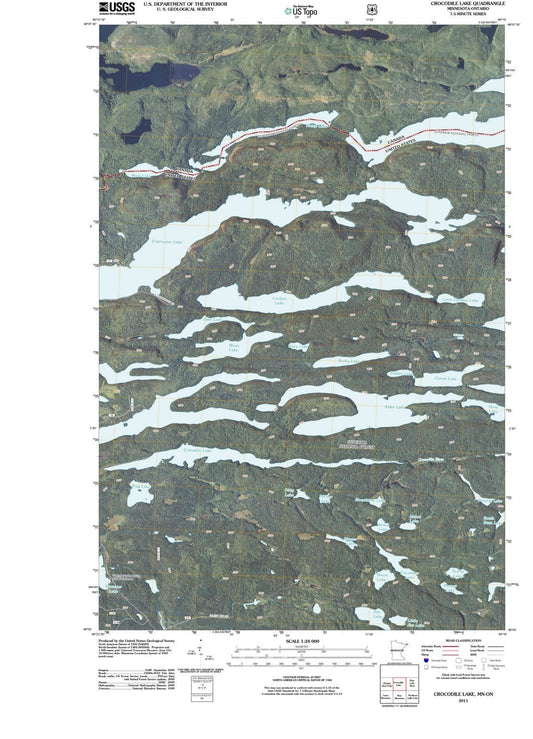 2011 Crocodile Lake, MN - Minnesota - USGS Topographic Map