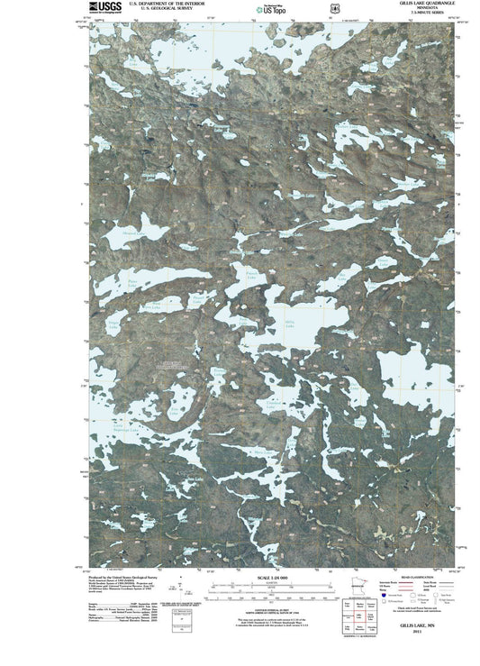 2011 Gillis Lake, MN - Minnesota - USGS Topographic Map