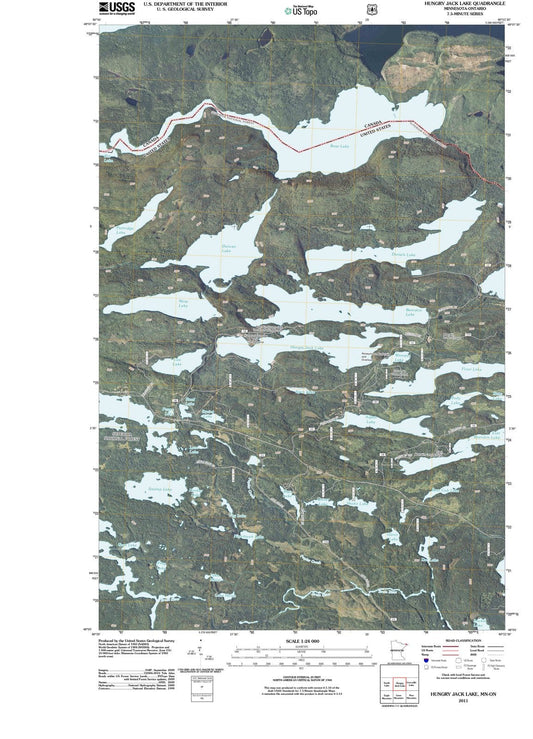 2011 Hungry Jack Lake, MN - Minnesota - USGS Topographic Map
