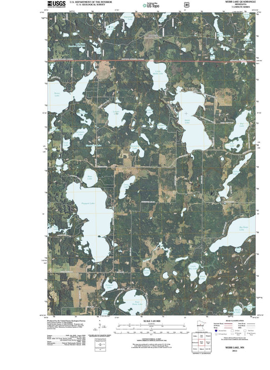 2011 Webb Lake, MN - Minnesota - USGS Topographic Map