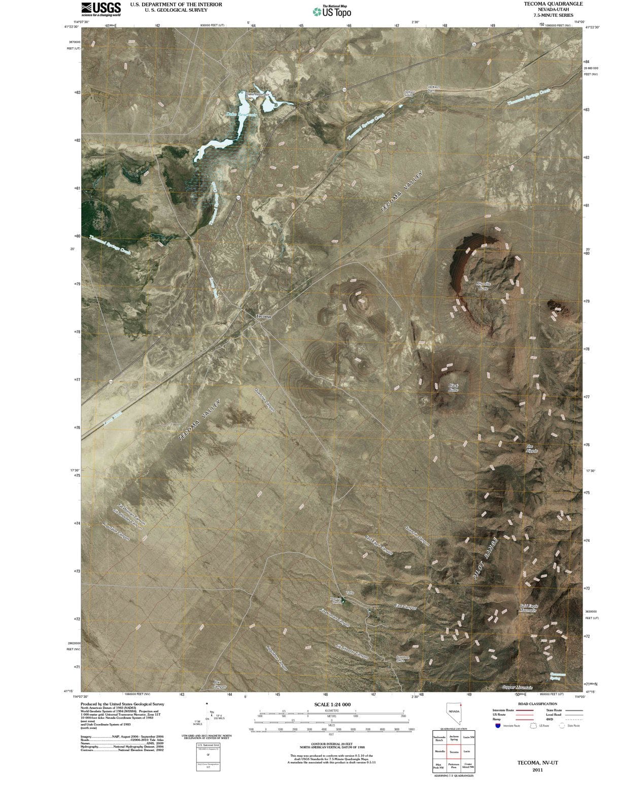 2011 Tecoma, NV - Nevada - USGS Topographic Map