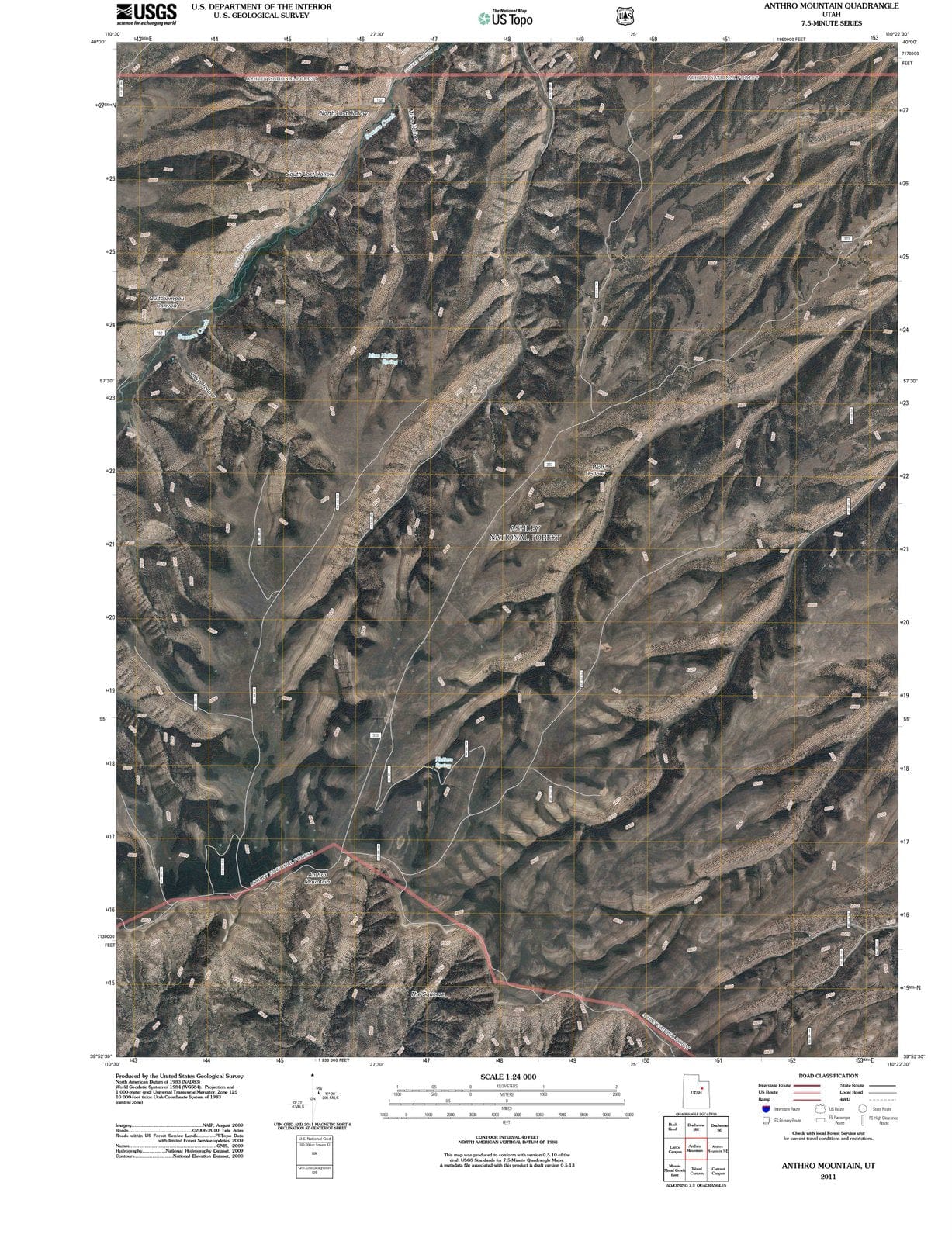 2011 Anthro Mountain, UT - Utah - USGS Topographic Map