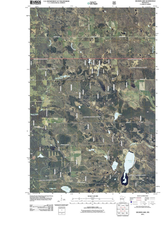 2011 Decker Lake, MN - Minnesota - USGS Topographic Map