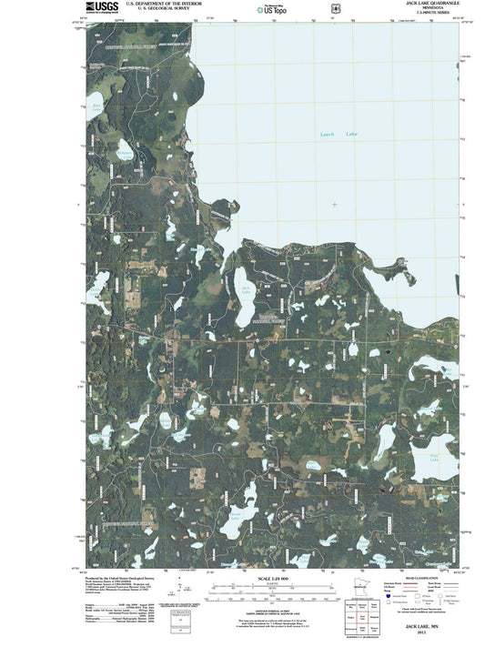 2011 Jack Lake, MN - Minnesota - USGS Topographic Map