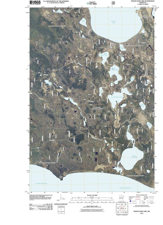 2011 Pigeonam Lake, MN - Minnesota - USGS Topographic Map
