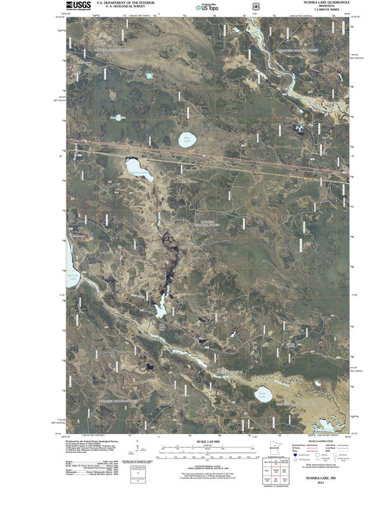 2011 Nushka Lake, MN - Minnesota - USGS Topographic Map