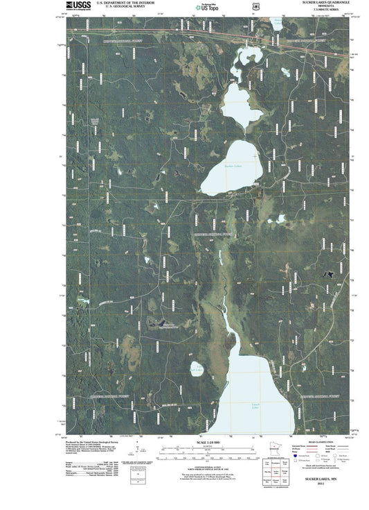 2011 Sucker Lakes, MN - Minnesota - USGS Topographic Map