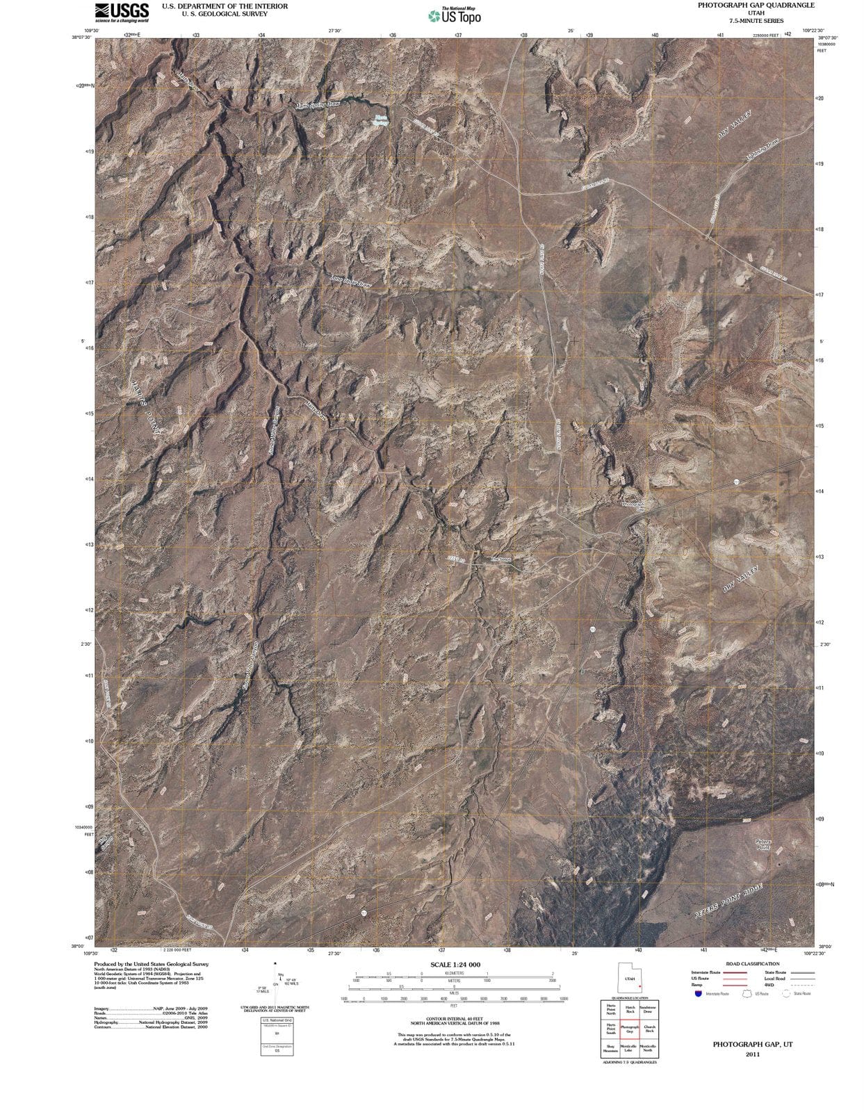 2011 Photograph Gap, UT - Utah - USGS Topographic Map
