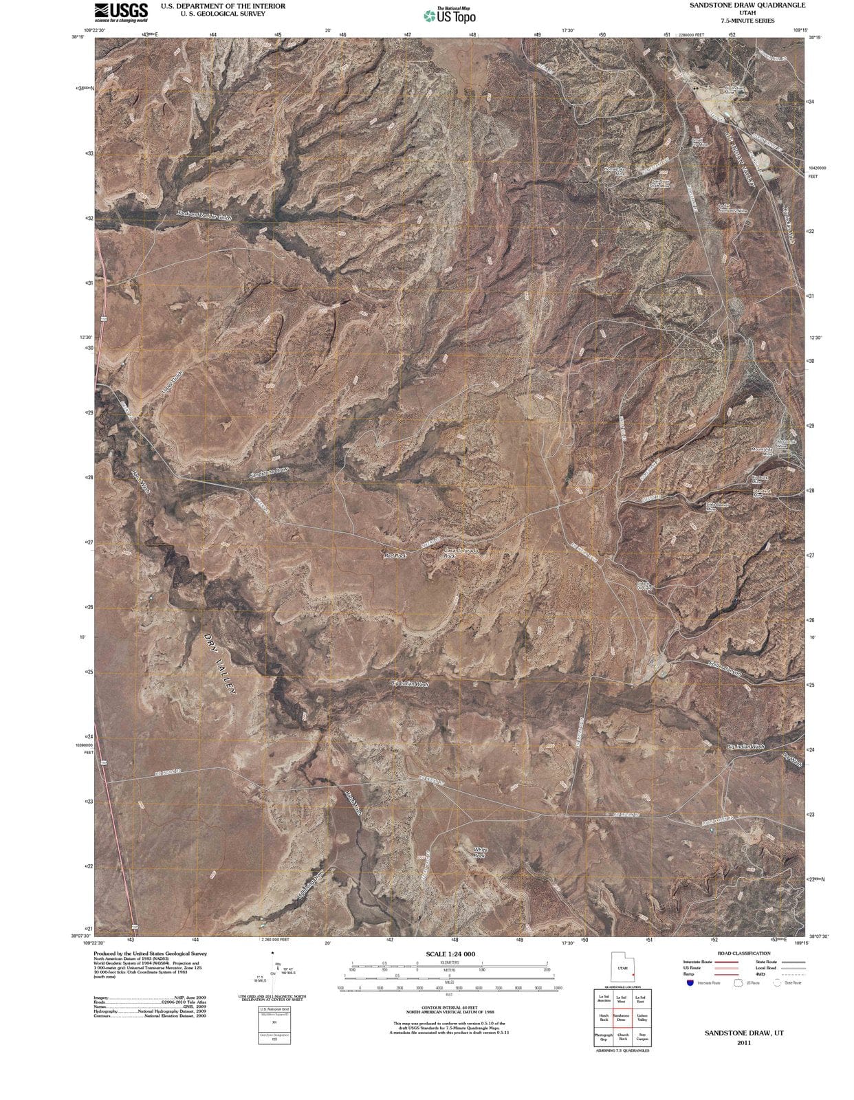 2011 Sandstoneraw, UT - Utah - USGS Topographic Map