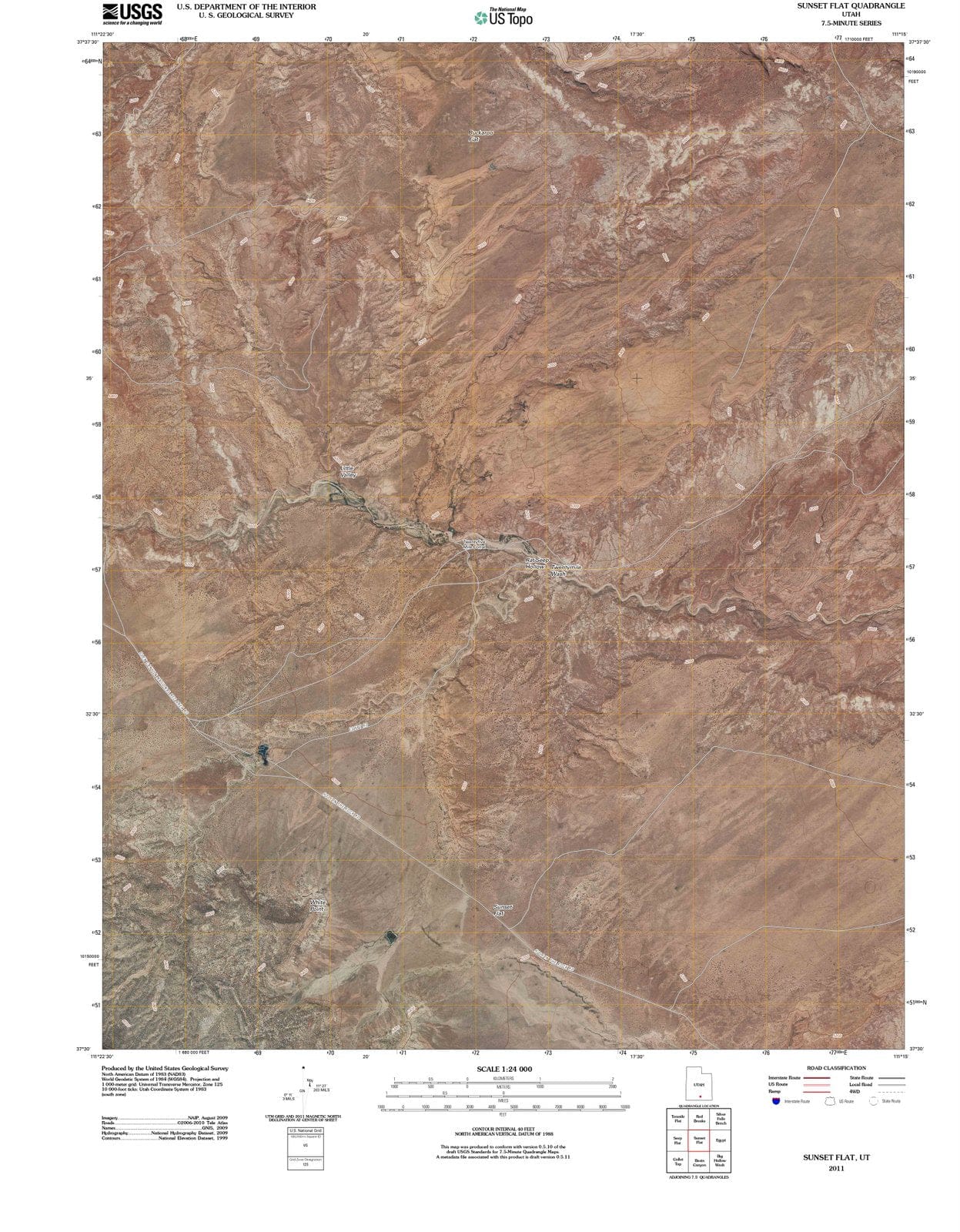 2011 Sunset Flat, UT - Utah - USGS Topographic Map