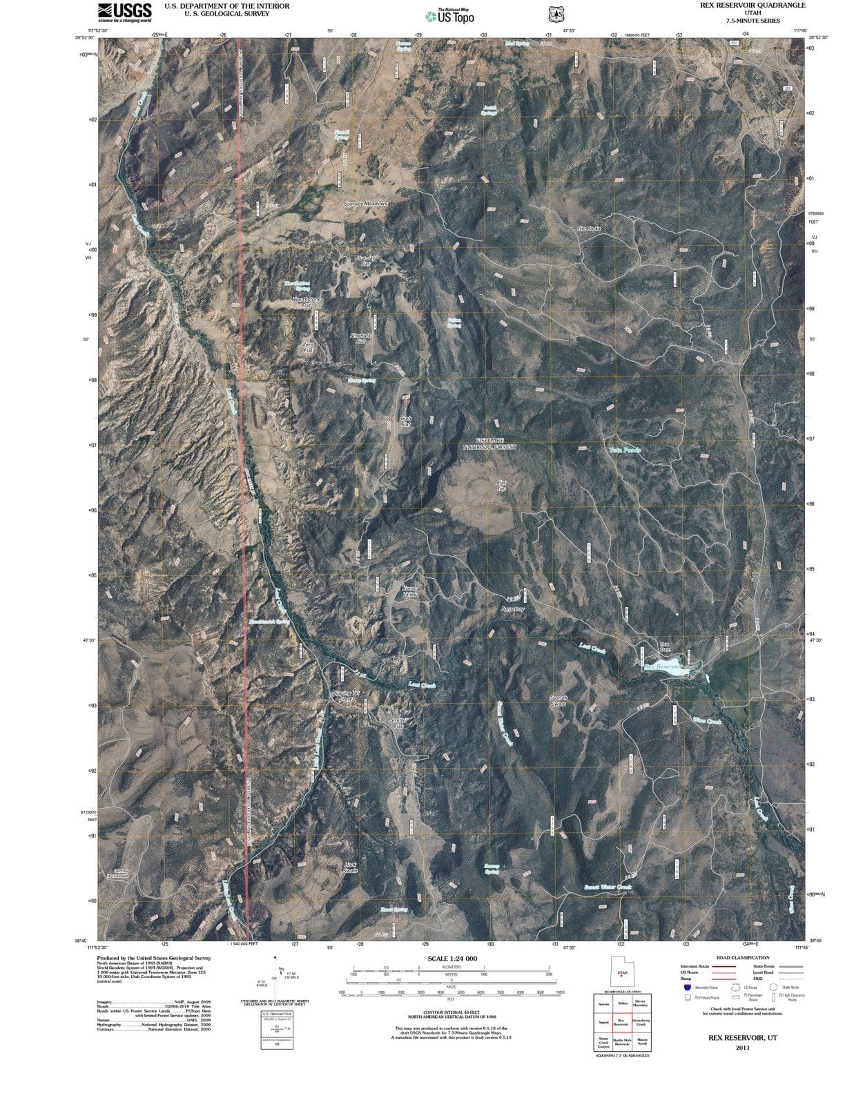 2011 Rex Reservoir, UT - Utah - USGS Topographic Map
