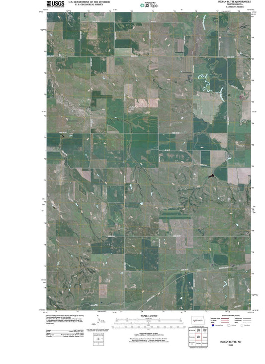 2011 Indian Butte, ND - North Dakota - USGS Topographic Map