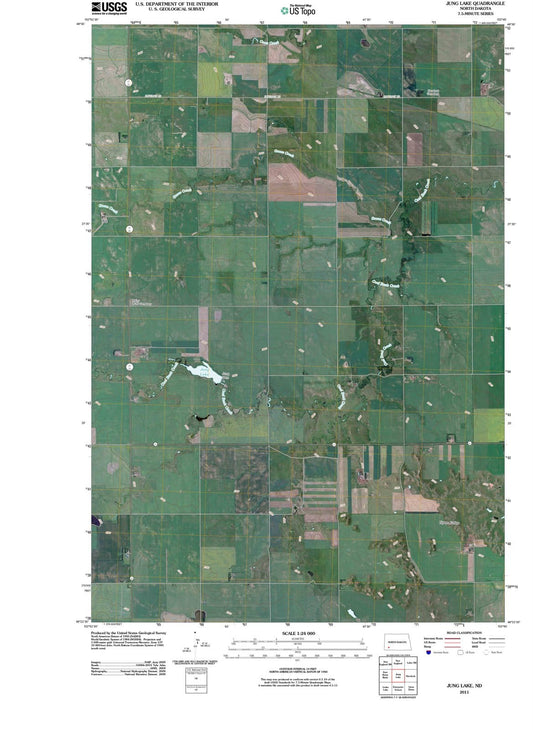 2011 Jung Lake, ND - North Dakota - USGS Topographic Map