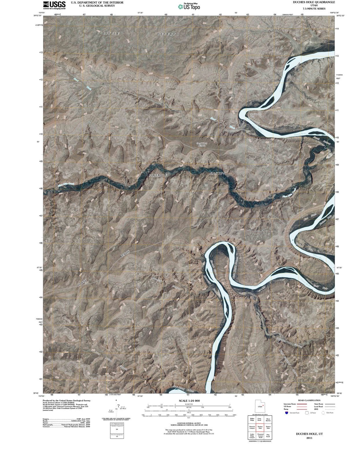 2011 Duches Hole, UT - Utah - USGS Topographic Map