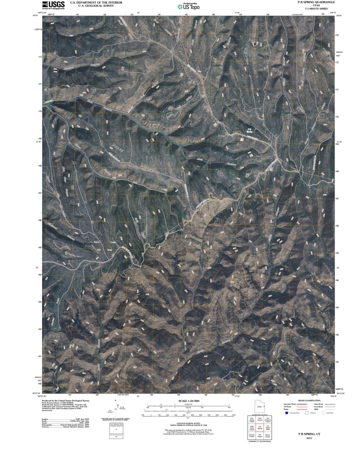 2011 P R Spring, UT - Utah - USGS Topographic Map