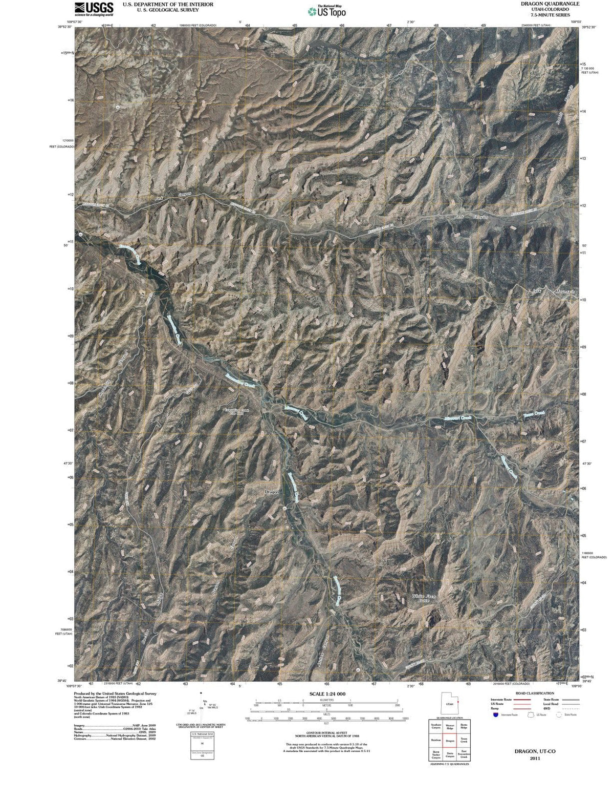 2011 Dragon, UT - Utah - USGS Topographic Map