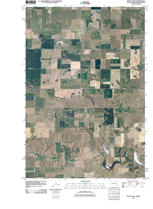 2011 Wolff Lake, SD - South Dakota - USGS Topographic Map