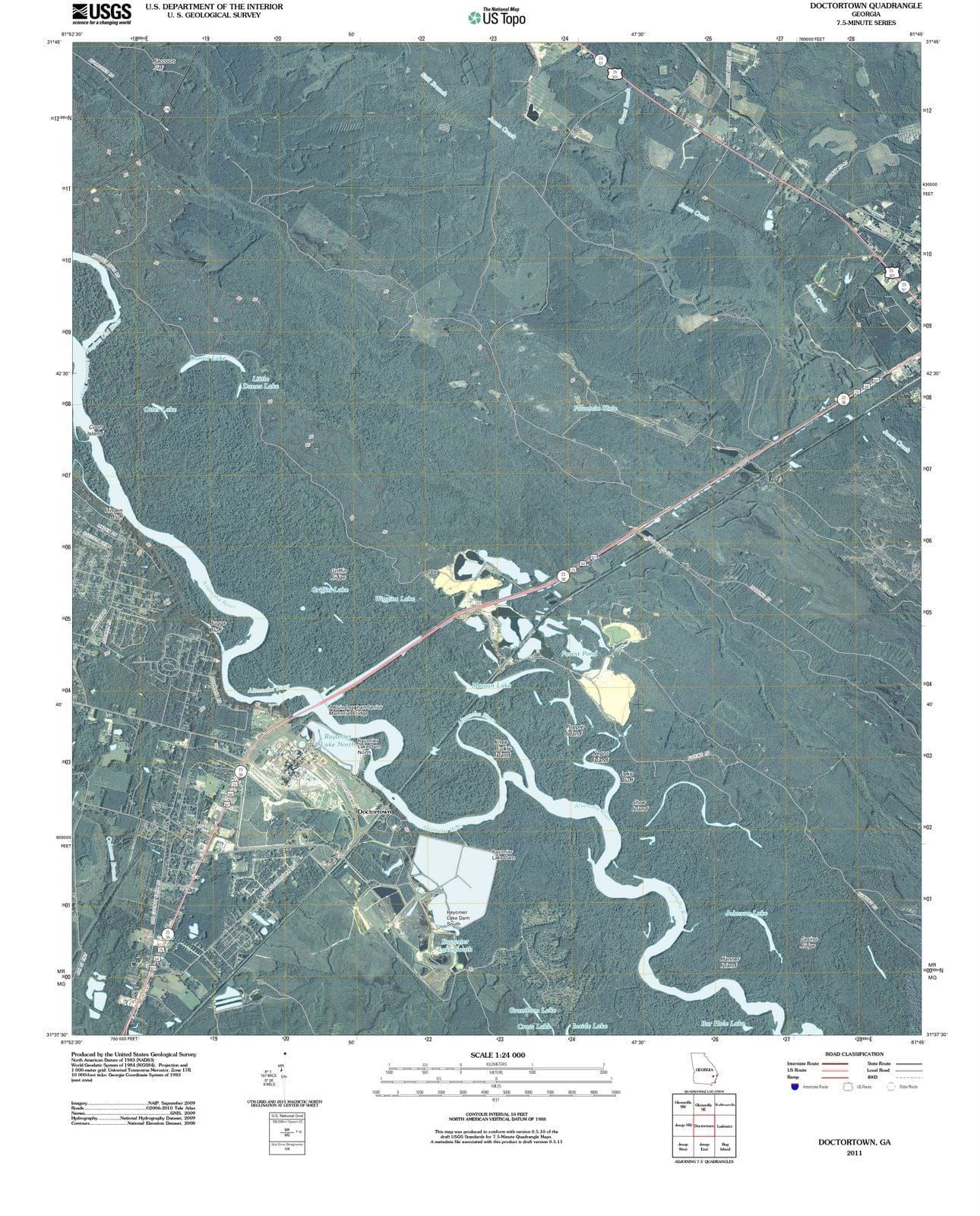 2011 Doctortown, GA - Georgia - USGS Topographic Map