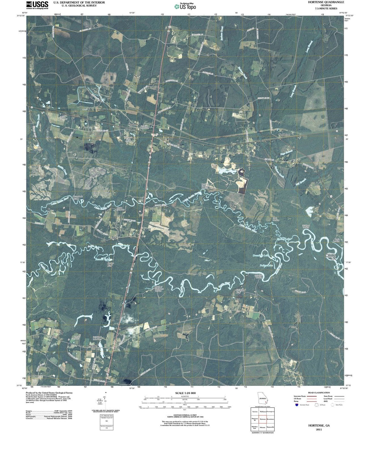 2011 Hortense, GA - Georgia - USGS Topographic Map