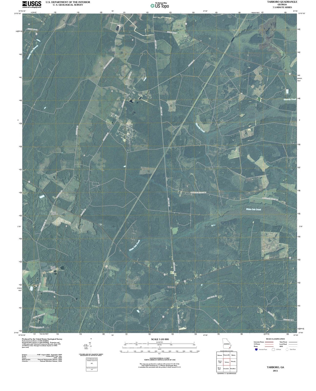2011 Tarboro, GA - Georgia - USGS Topographic Map