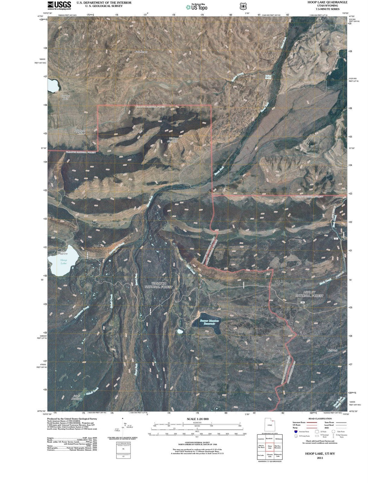 2011 Hoop Lake, UT - Utah - USGS Topographic Map