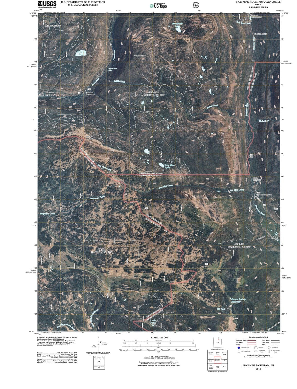 2011 Iron Mine Mountain, UT - Utah - USGS Topographic Map