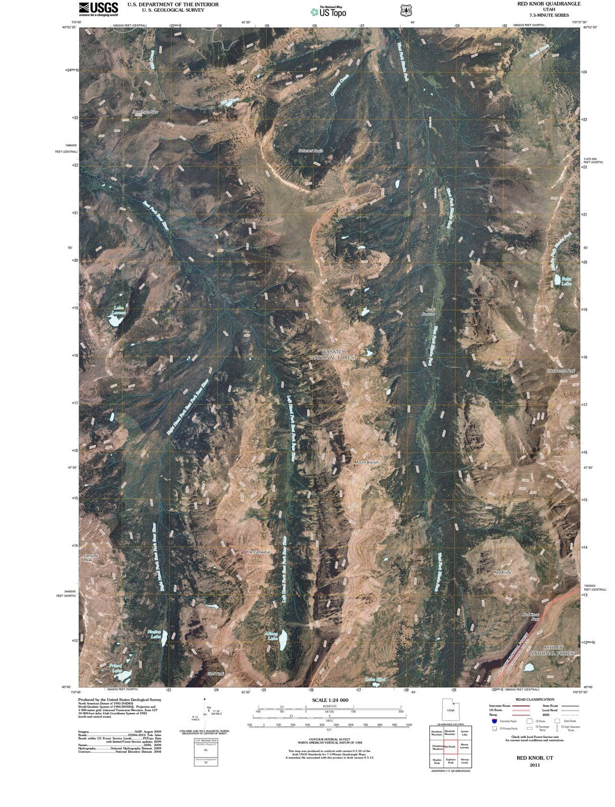 2011 Red Knob, UT - Utah - USGS Topographic Map