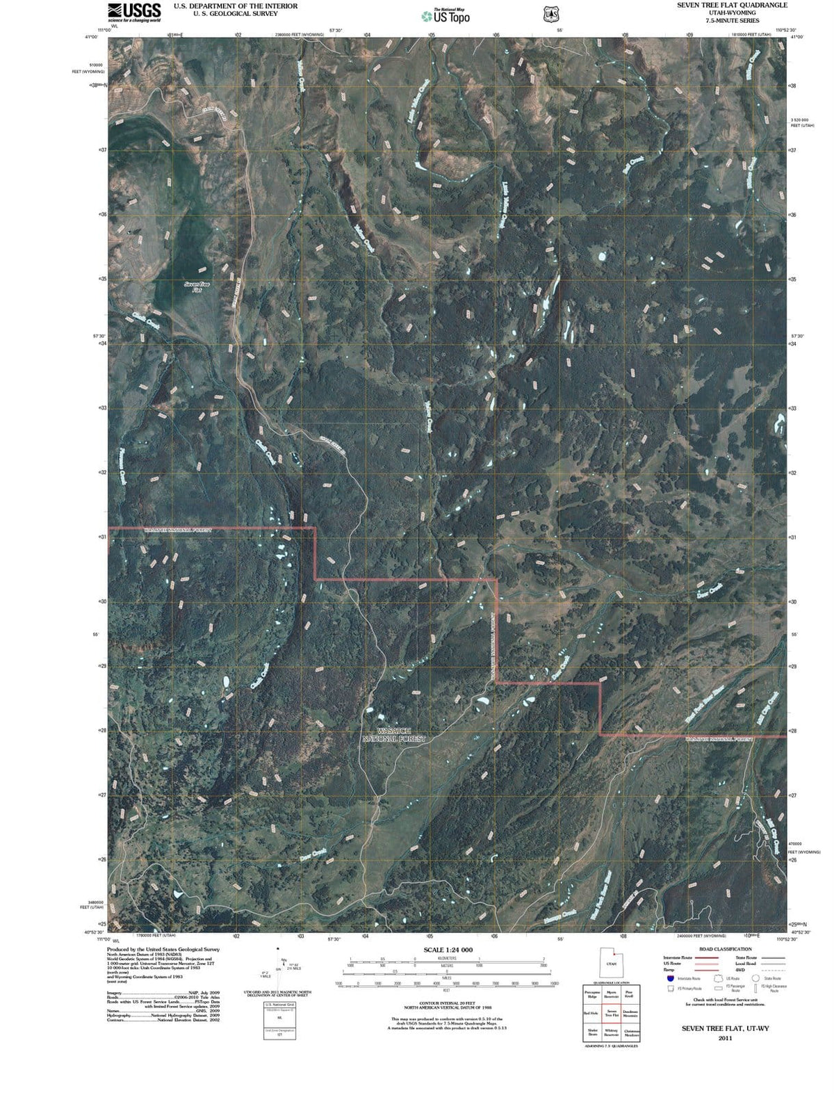 2011 Seven Tree Flat, UT - Utah - USGS Topographic Map