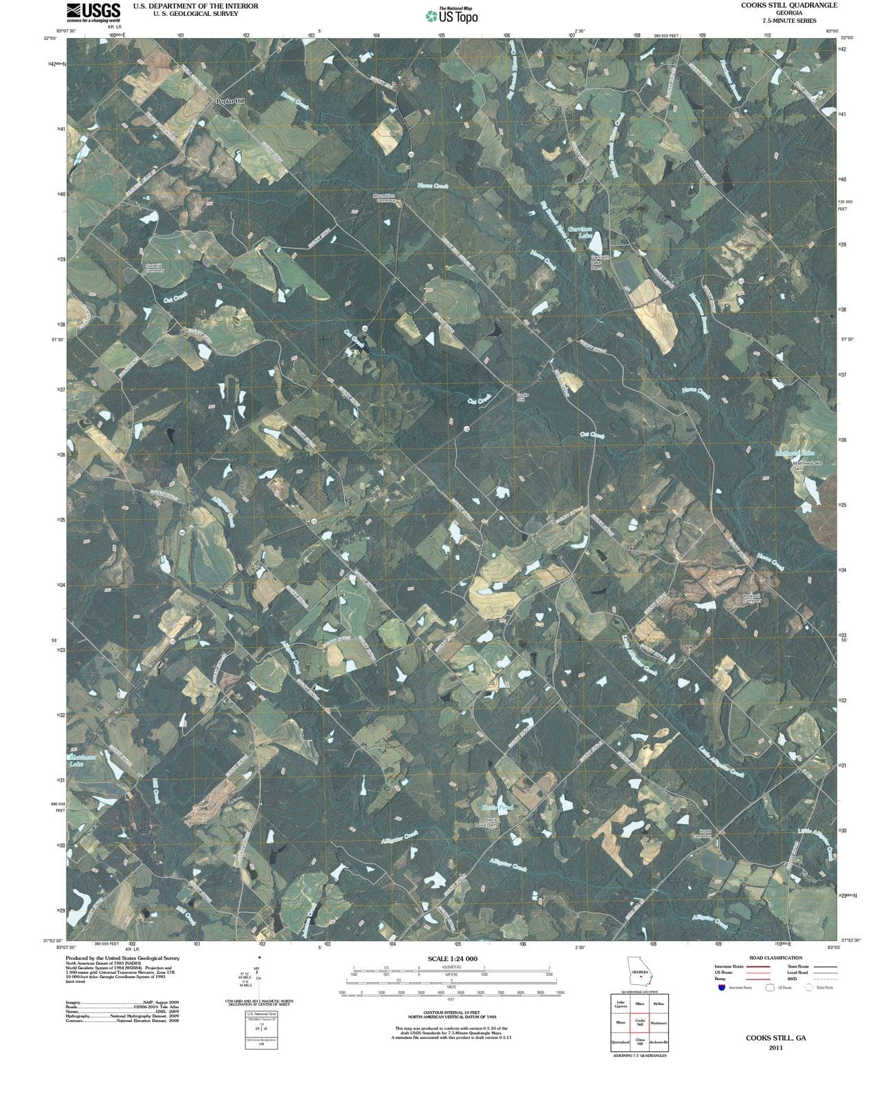 2011 Cooks Still, GA - Georgia - USGS Topographic Map