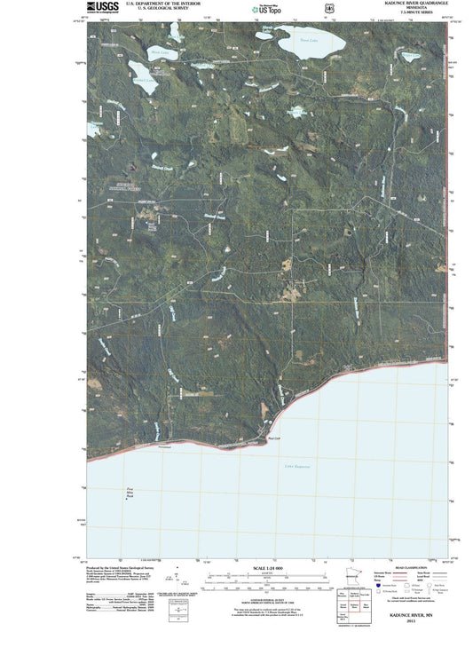 2011 Kadunce River, MN - Minnesota - USGS Topographic Map