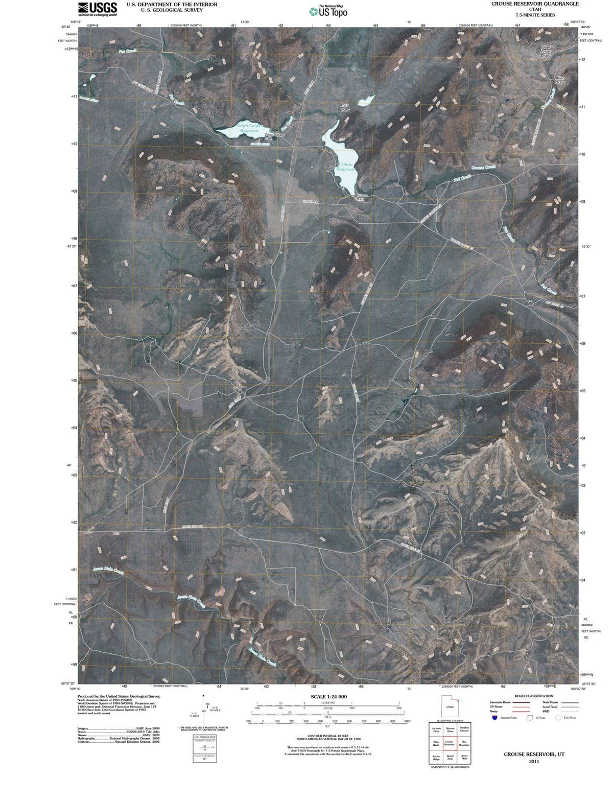 2011 Crouse Reservoir, UT - Utah - USGS Topographic Map