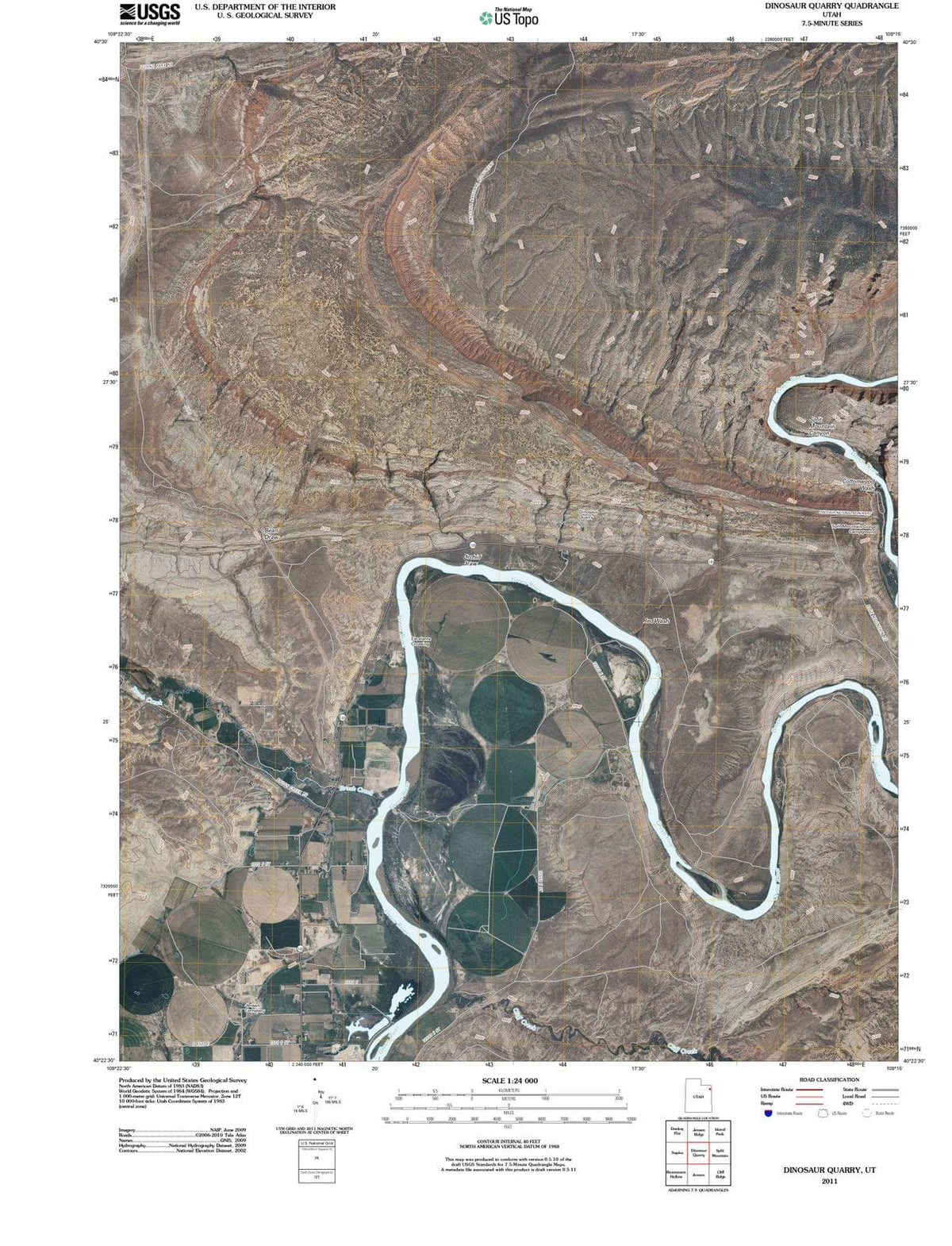 2011 Dinosaur Quarry, UT - Utah - USGS Topographic Map