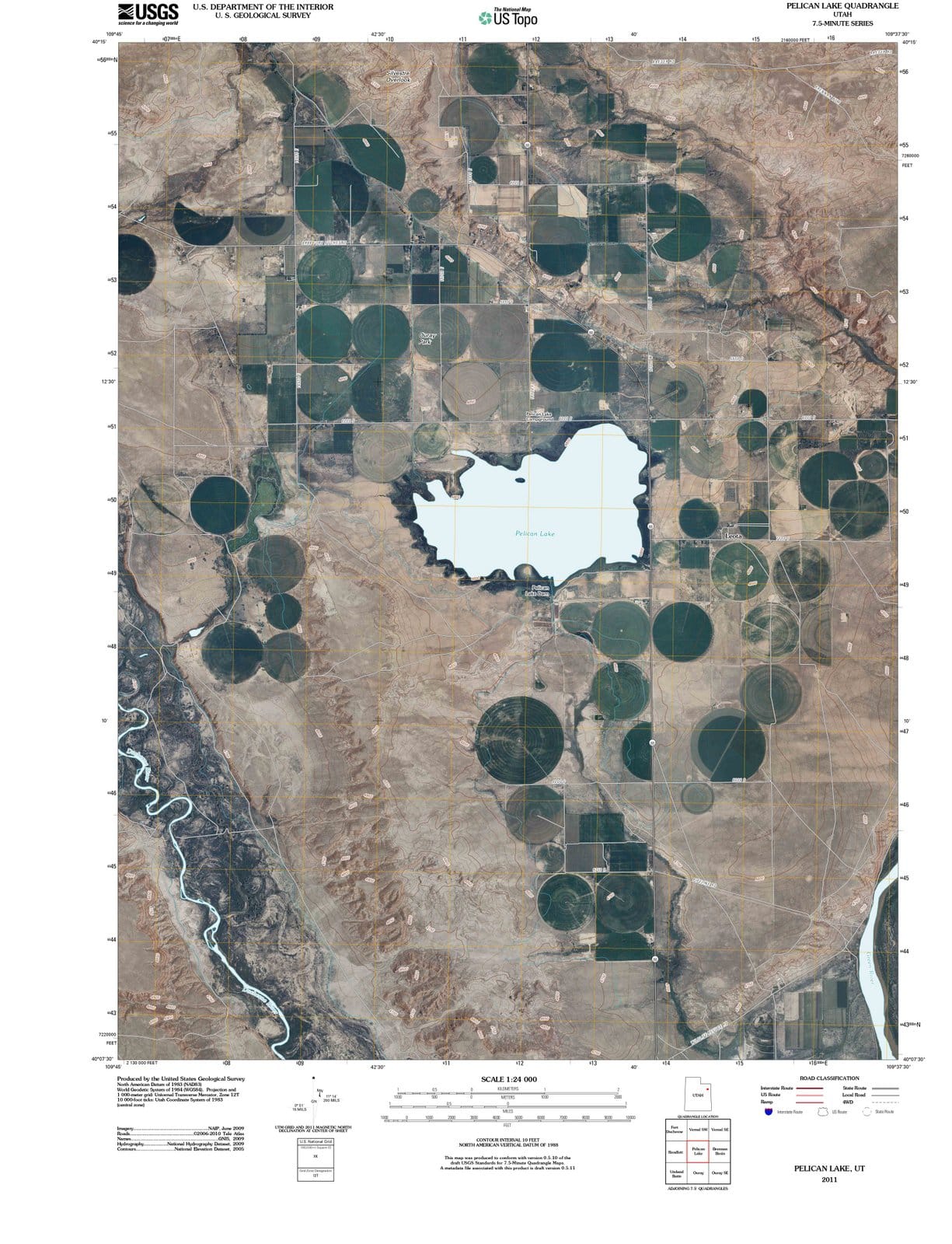 2011 Pelican Lake, UT - Utah - USGS Topographic Map
