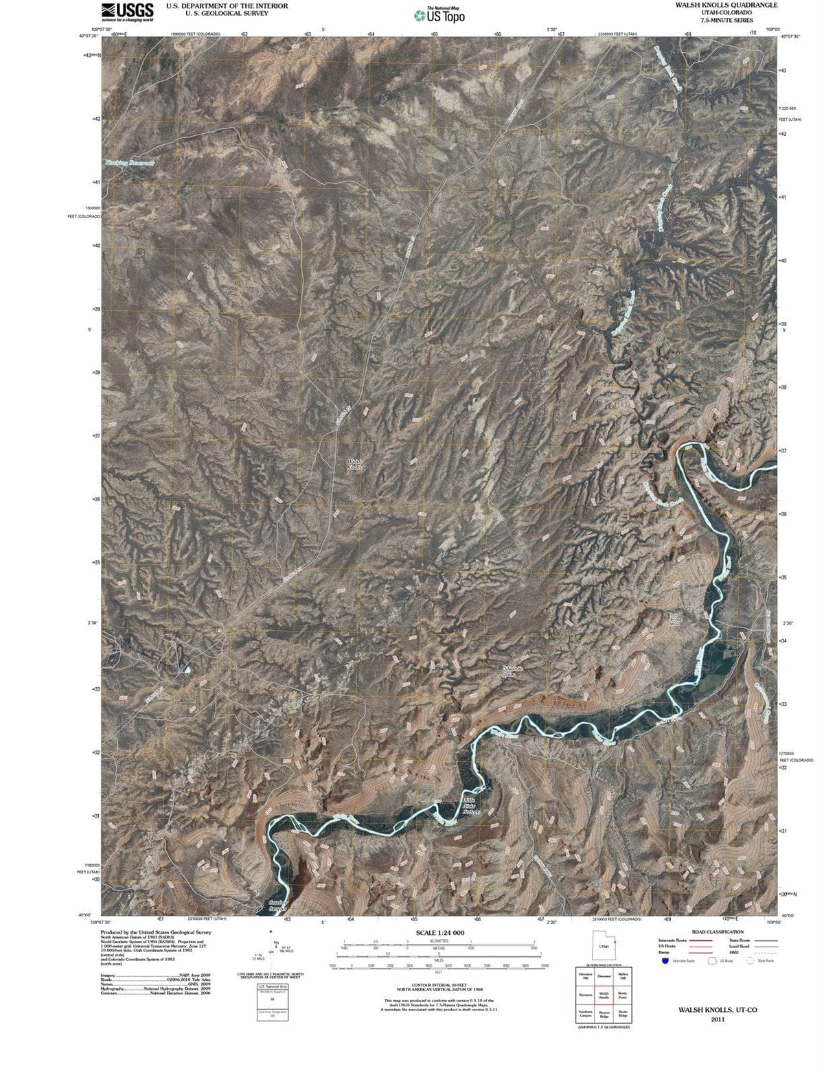 2011 Walsh Knolls, UT - Utah - USGS Topographic Map