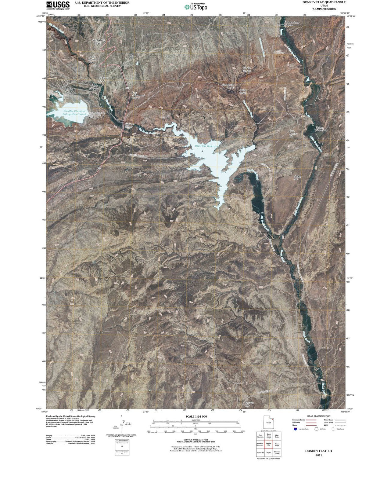 2011 Donkey Flat, UT - Utah - USGS Topographic Map