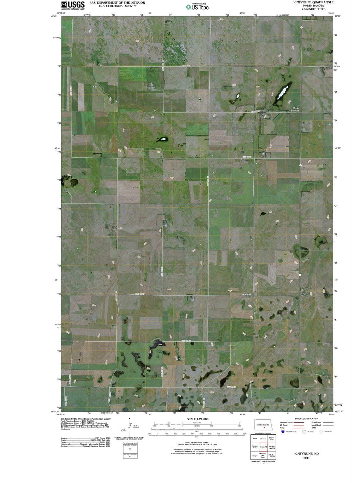 2011 Kintyre, ND - North Dakota - USGS Topographic Map v2