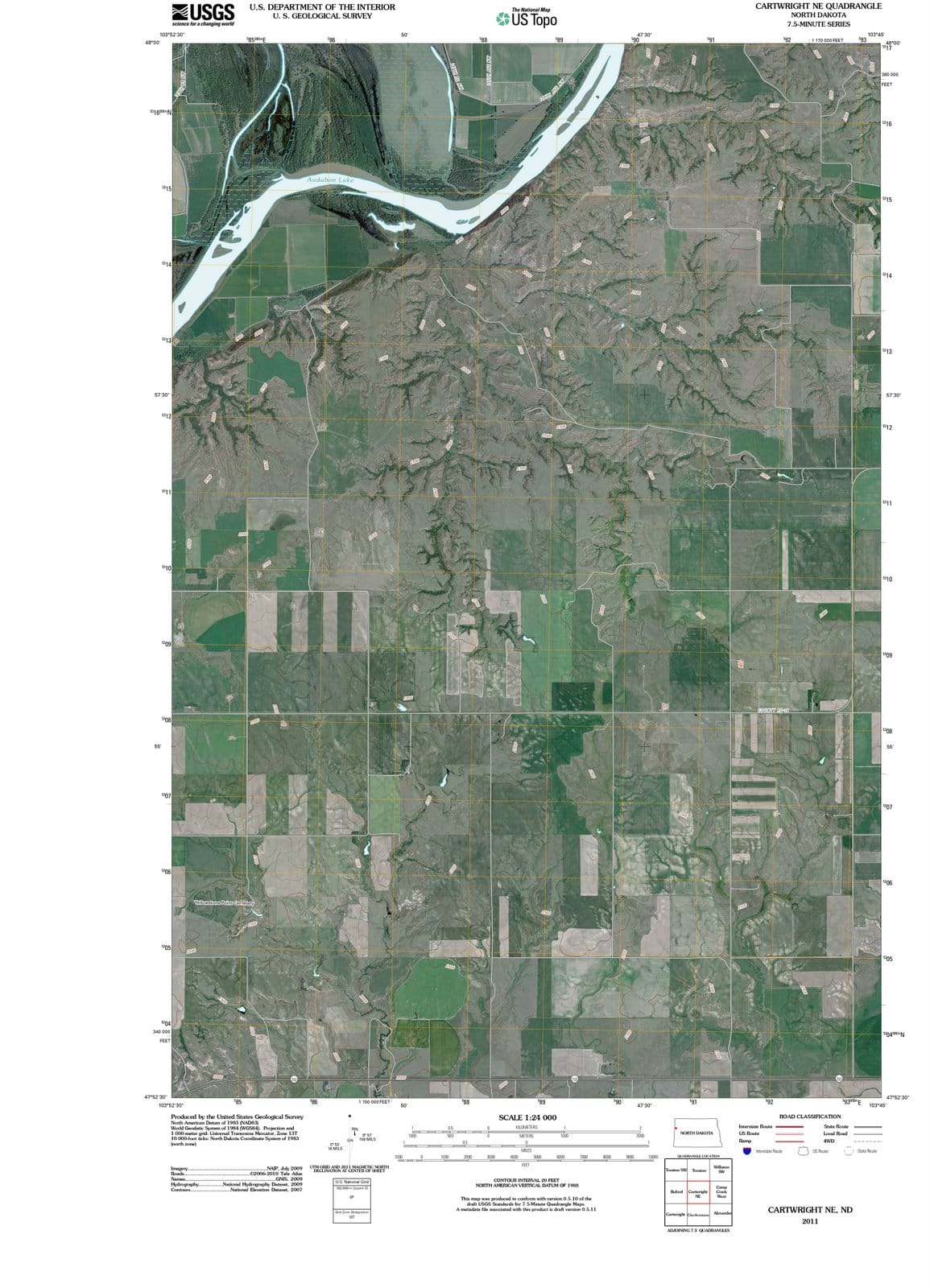 2011 Cartwright, ND - North Dakota - USGS Topographic Map