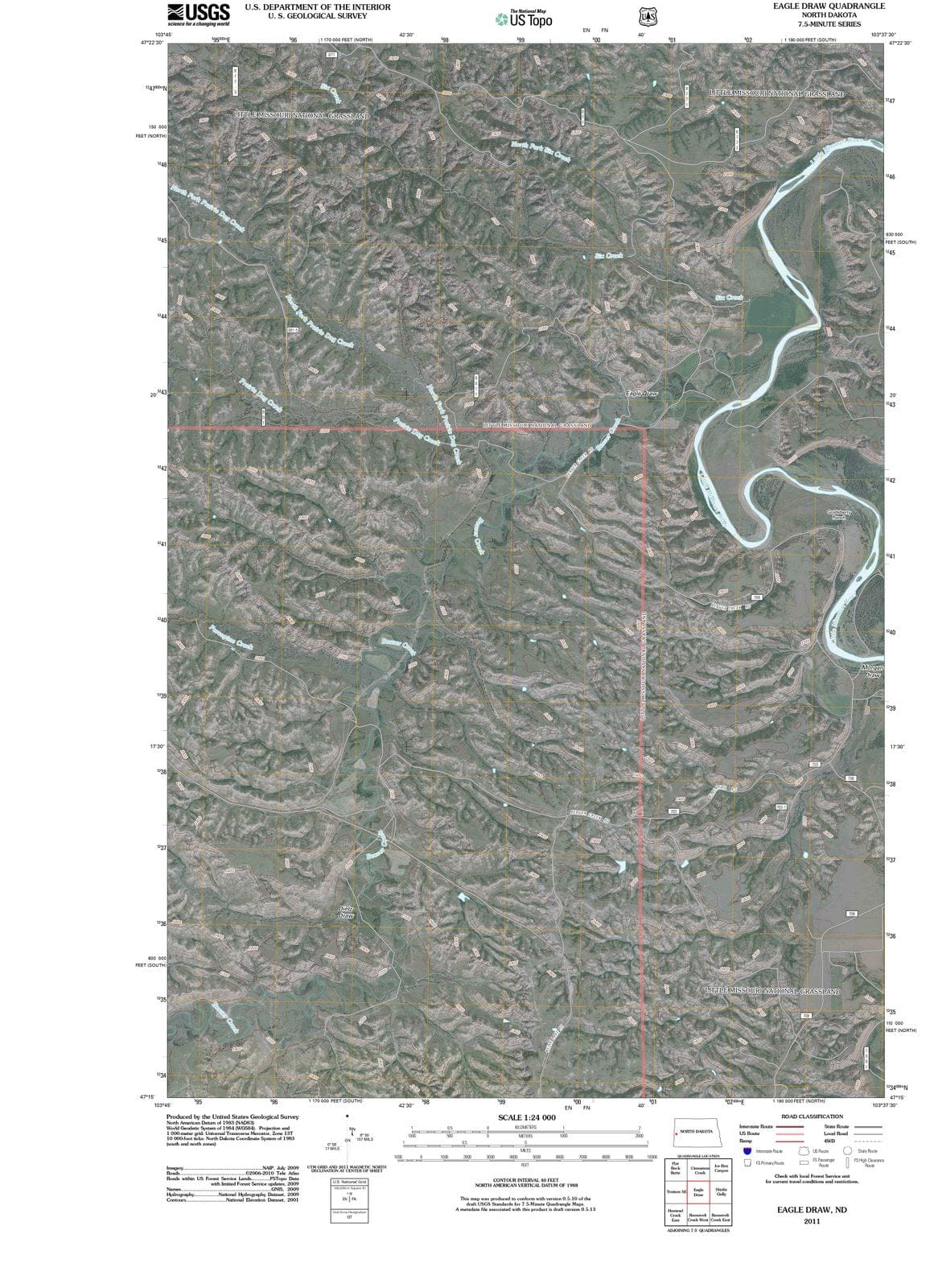 2011 Eagleraw, ND - North Dakota - USGS Topographic Map