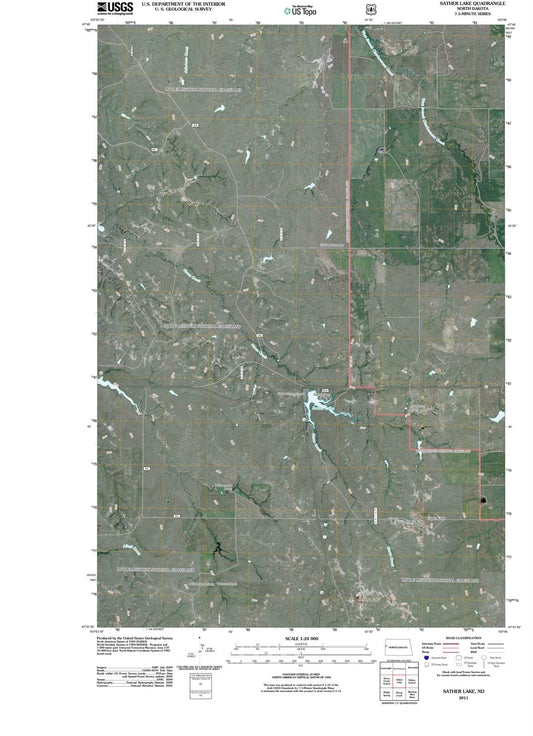 2011 Sather Lake, ND - North Dakota - USGS Topographic Map