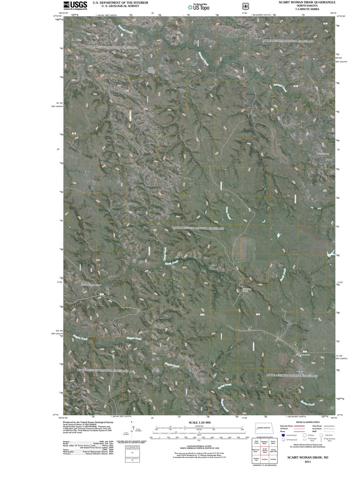 2011 Scairt Womanraw, ND - North Dakota - USGS Topographic Map