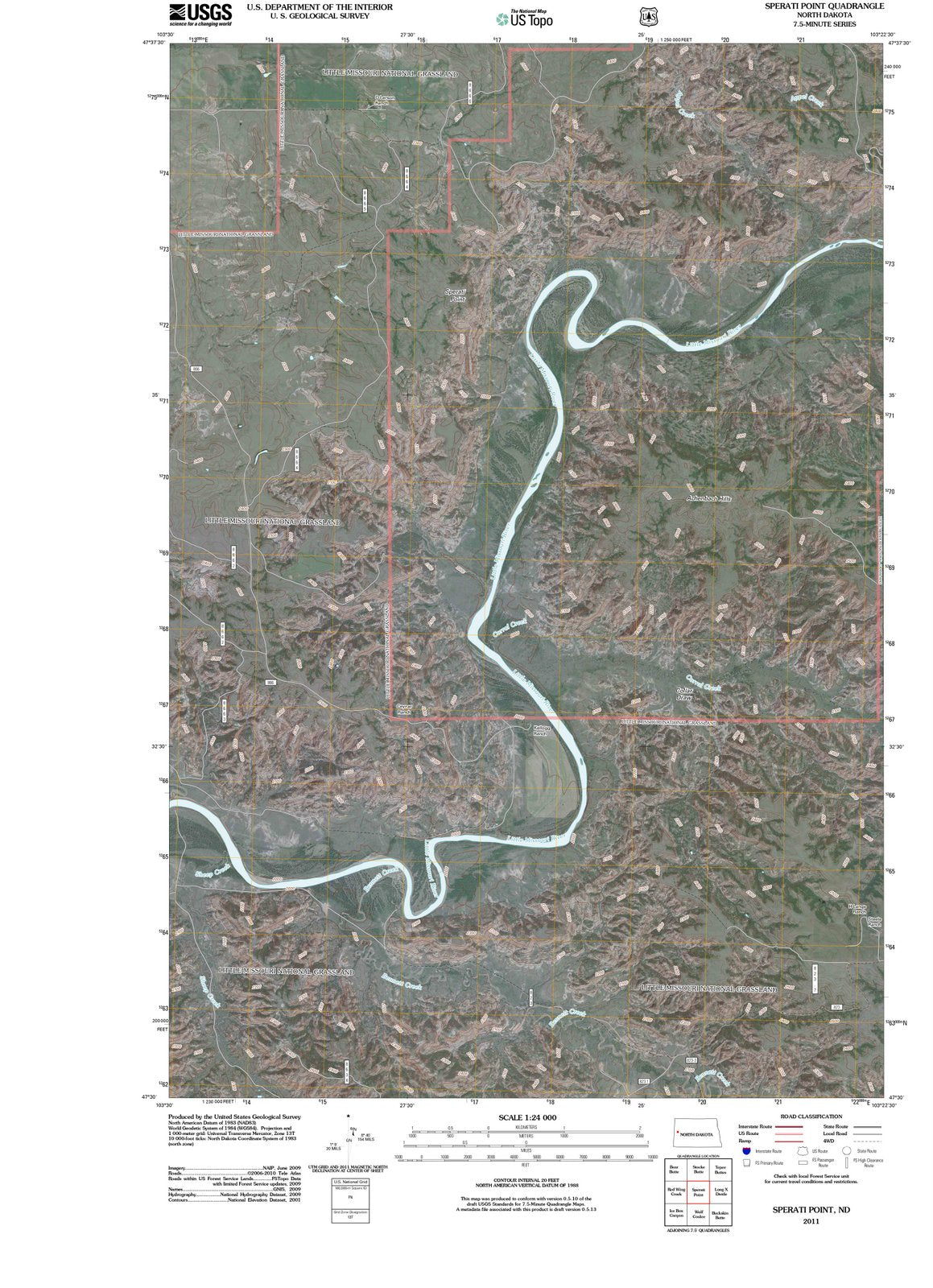 2011 Sperati Point, ND - North Dakota - USGS Topographic Map