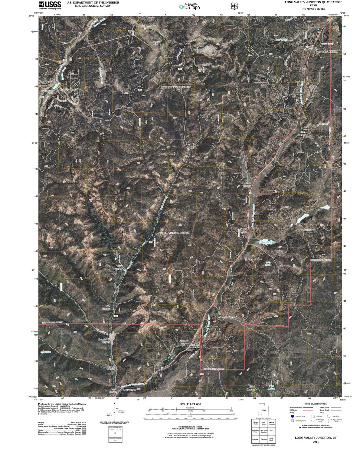 2011 Long Valley Junction, UT - Utah - USGS Topographic Map