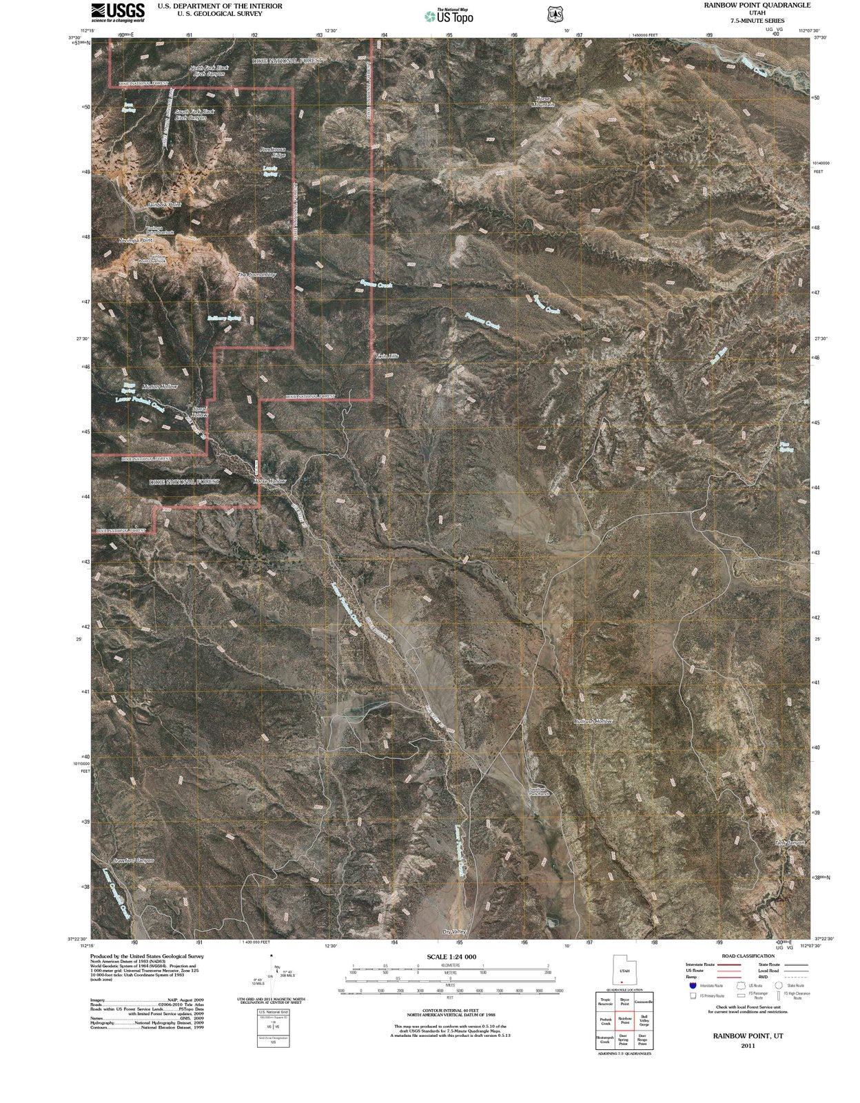 2011 Rainbow Point, UT - Utah - USGS Topographic Map