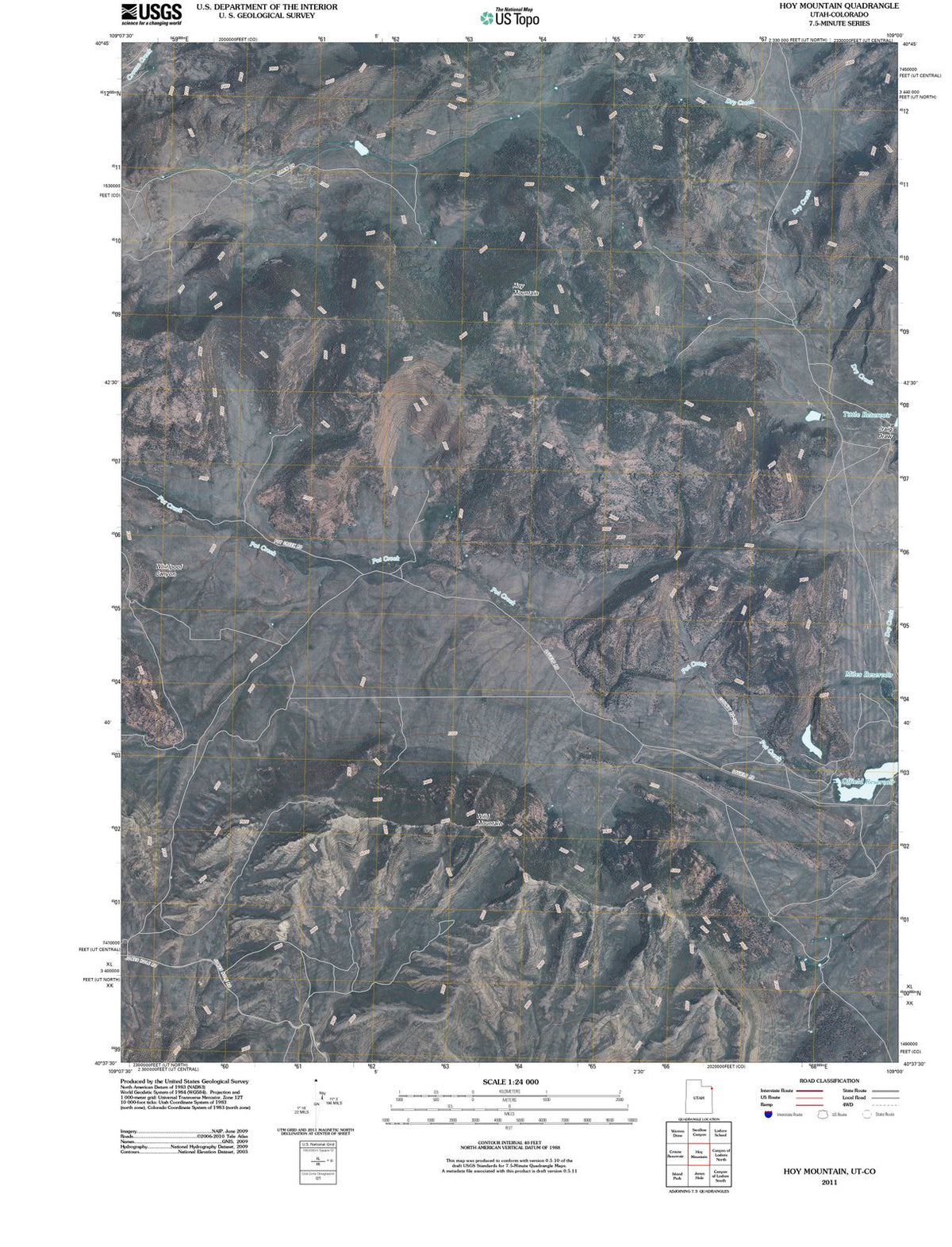 2011 Hoy Mountain, UT - Utah - USGS Topographic Map