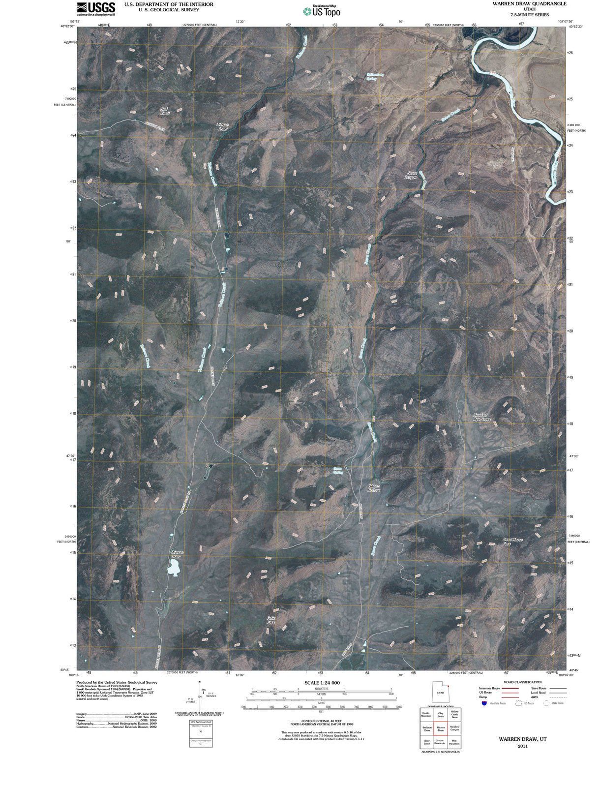 2011 Warrenraw, UT - Utah - USGS Topographic Map