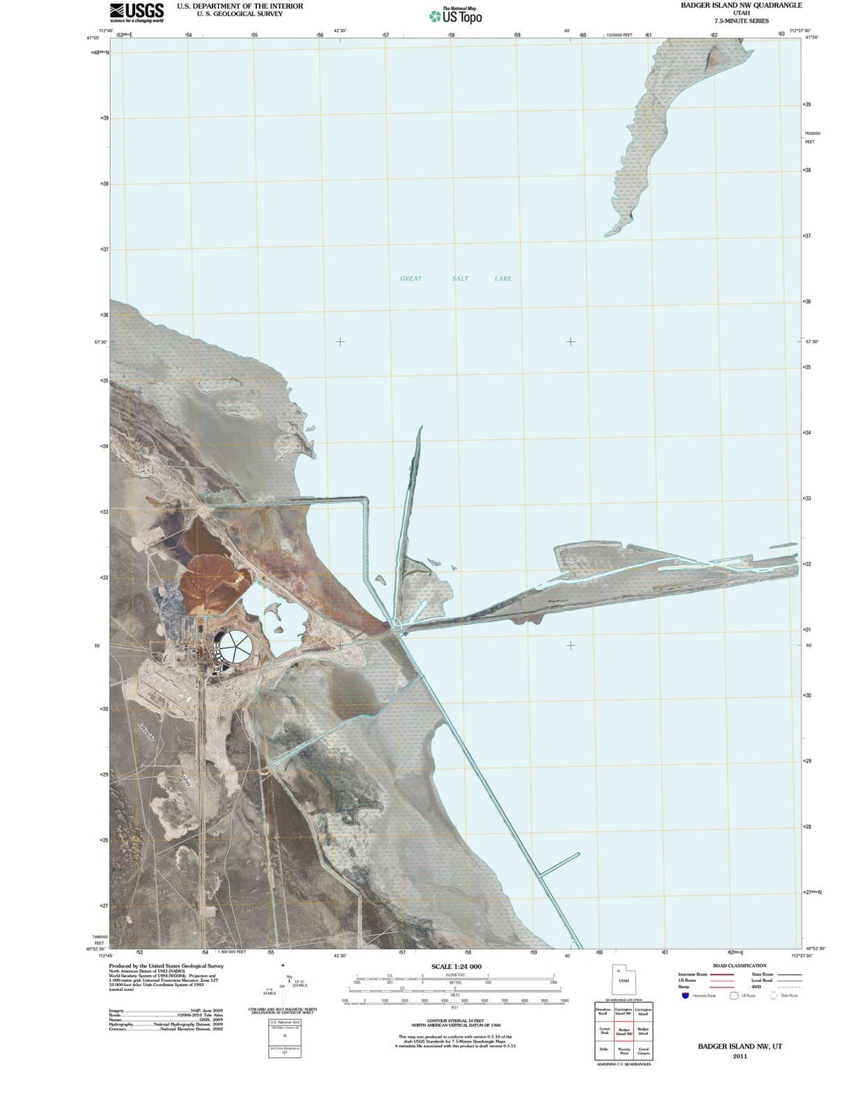 2011 Badger Island, UT - Utah - USGS Topographic Map v2