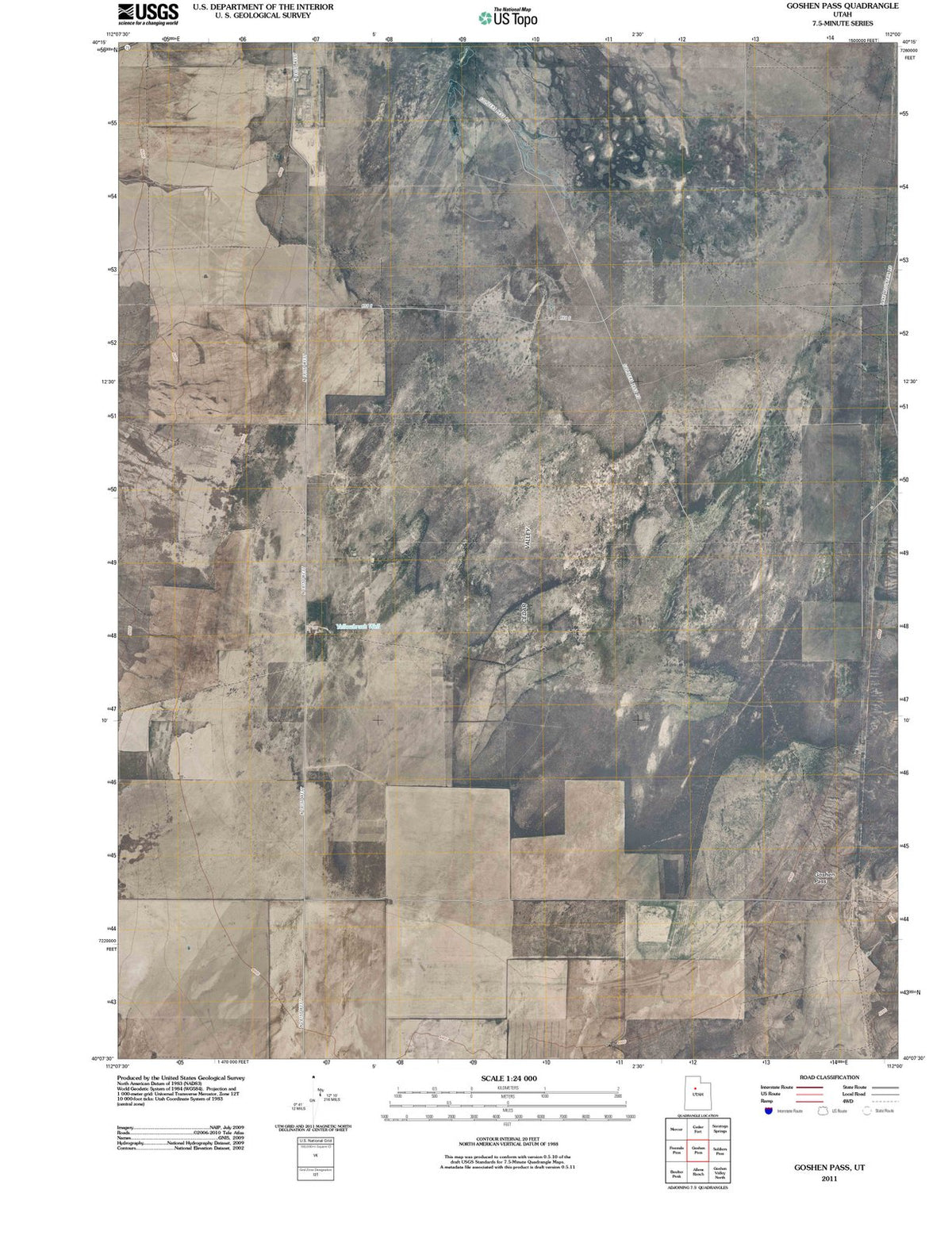 2011 Goshen Pass, UT - Utah - USGS Topographic Map