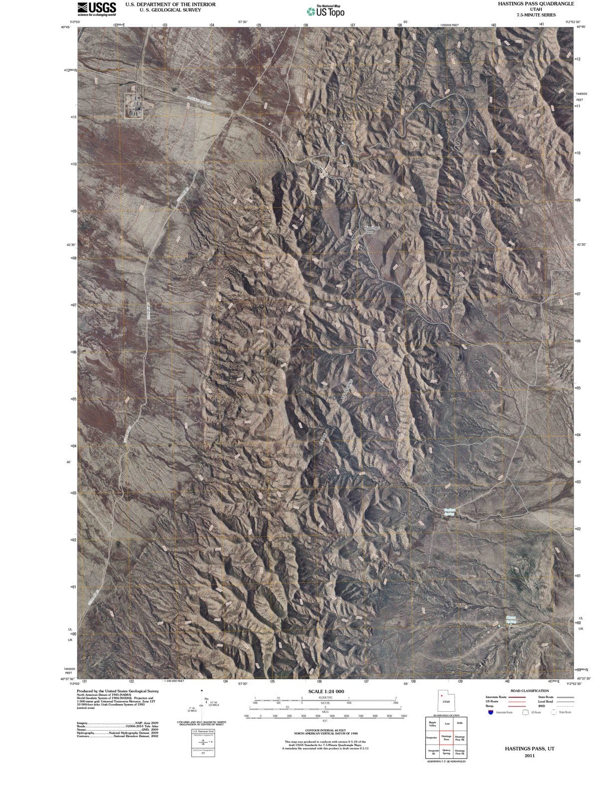 2011 Hastings Pass, UT - Utah - USGS Topographic Map v3