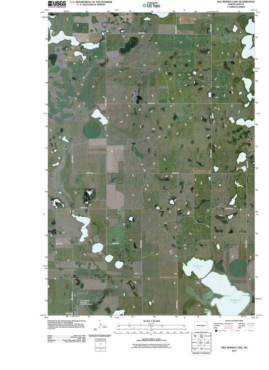 2011 Des Moines Lake, ND - North Dakota - USGS Topographic Map